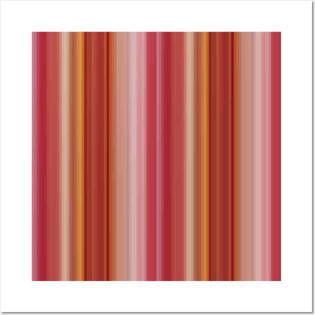 Pretty Summer Fresh Vertical Stripes in Shades of Soft Pink, Orange & Yellow Pastel Colors Wall Art by karenmcfarland13